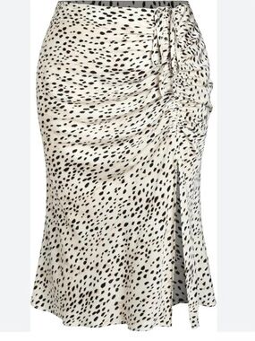 Cider Spot Leopard Print Maxi Skirt 3 XL Black, Tan and Beige.